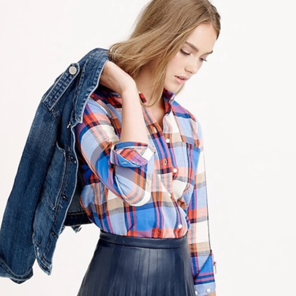 J. Crew Tops - NWT Jcrew Flannel Button Up Medium women’s